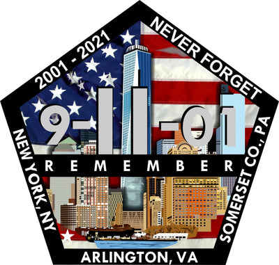 9-11-01 2021 Anniversary Pentagon Decal - Powercall Sirens LLC