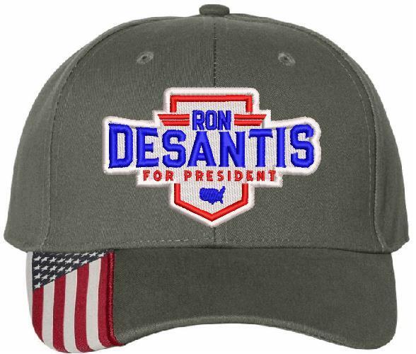 Ron Desantis For President 2024 Adjustable Embroidered USA300 flag brim Hat