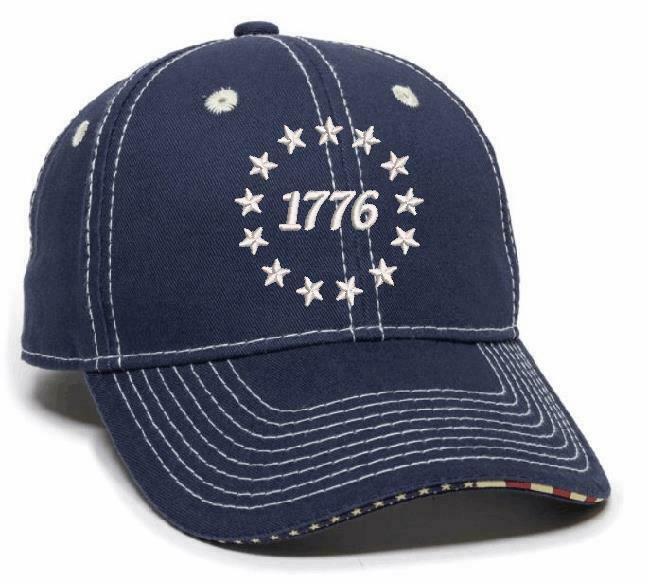 1776 Stars Embroidered USA-800 Adjustable Hat - Declaration of Independence Hat - Powercall Sirens LLC