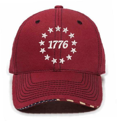 1776 Stars Embroidered USA-800 Adjustable Hat - Declaration of Independence Hat - Powercall Sirens LLC