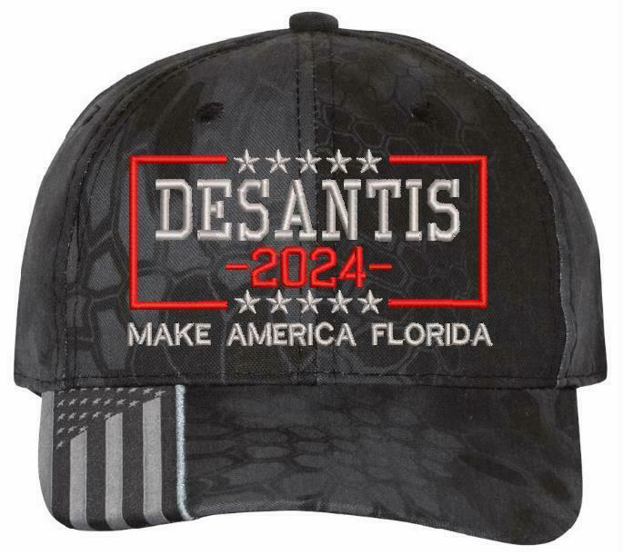 DESANTIS 2024 MAKE AMERICA FLORIDA Embroidered Adjustable Hat USA Trump Maga Hat