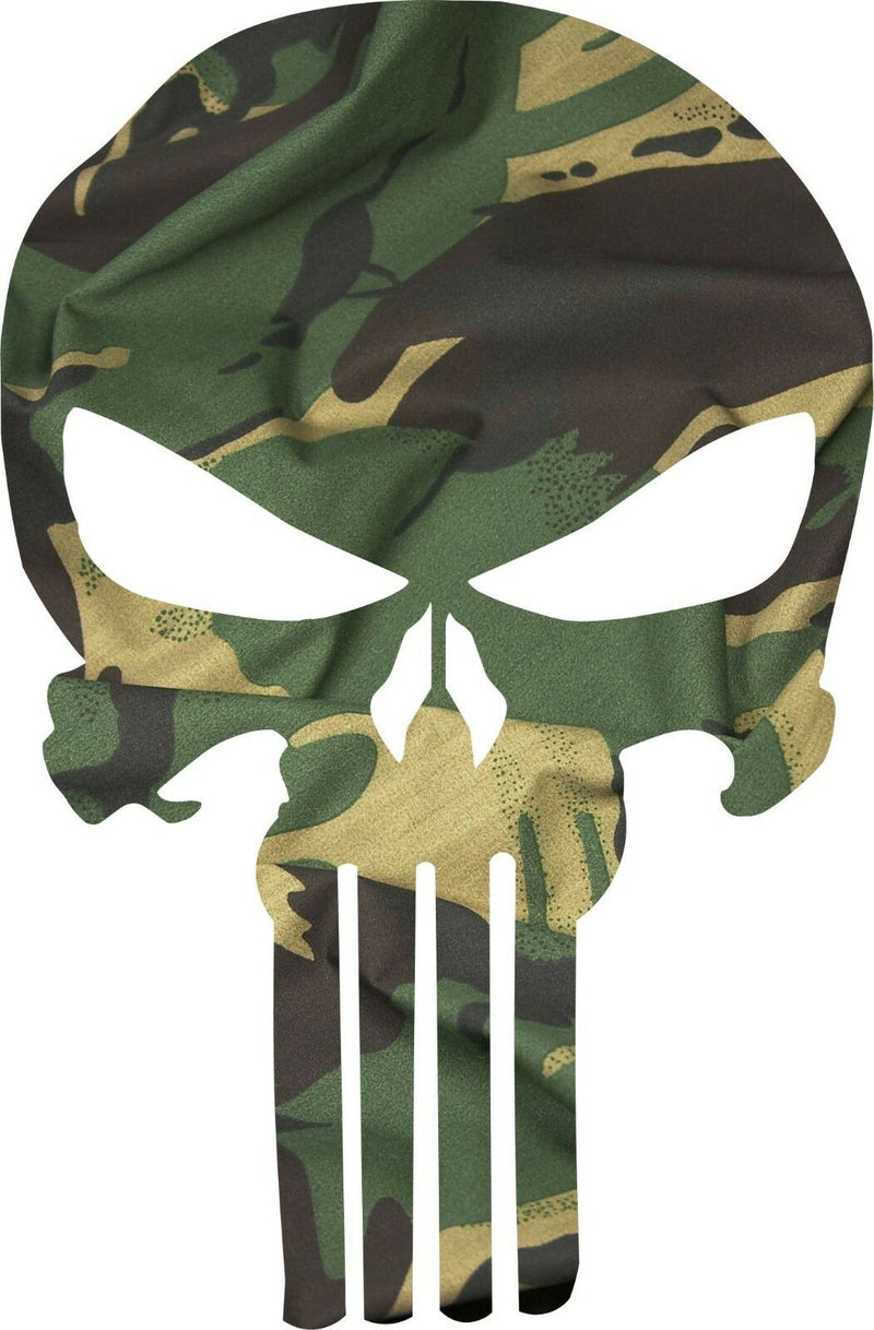 Punisher Skull Decal - Camouflage Window Decal - Numerous Sizes Free Shipping - Powercall Sirens LLC
