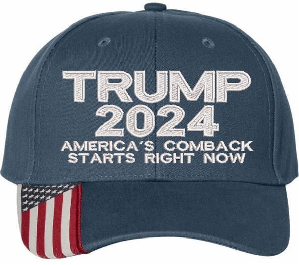 TRUMP 2024 Hat "T2024 America's comeback starts right now Adjustable Trump Hat