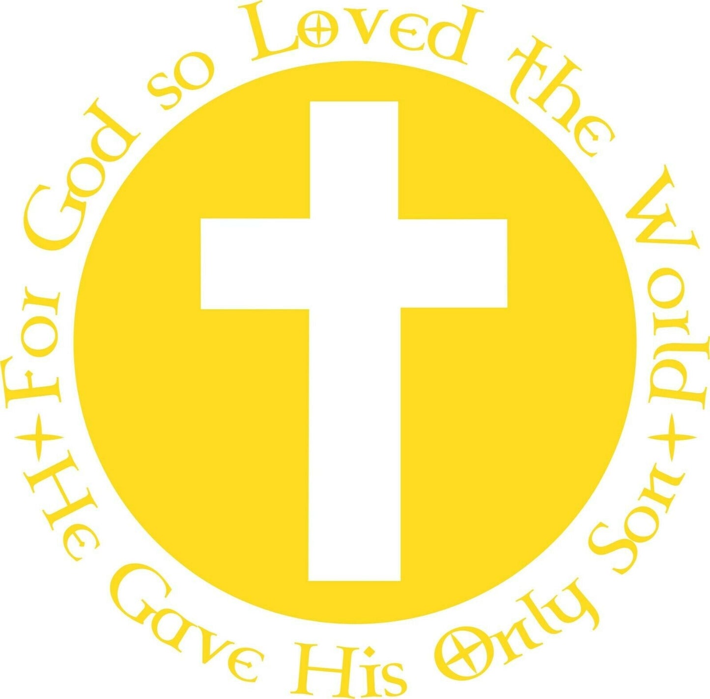 Religious Decal Christian Cross For God So Loved the World Decal - Powercall Sirens LLC