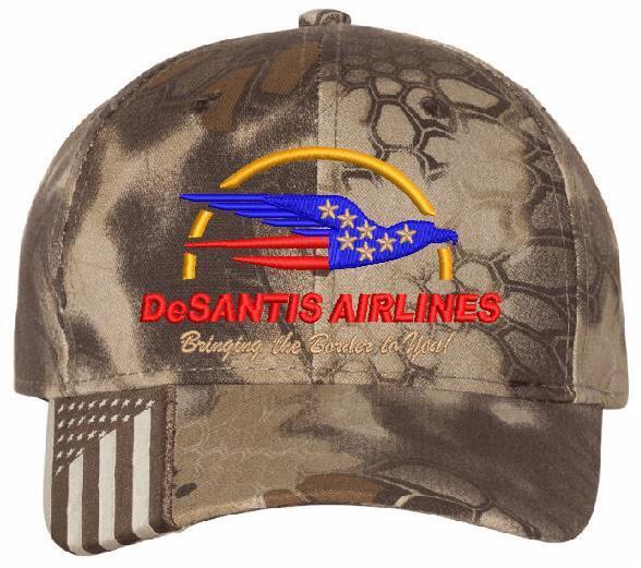 DESANTIS AIRLINES Bring the Border to you Adjustable Embroidered Hat Desantis