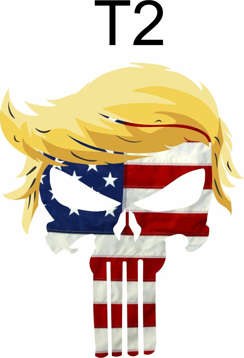 Trump Punisher with Hair Window Decal - Powercall Sirens LLC