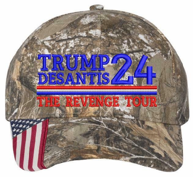 TRUMP DESANTIS 2024 Revenge Tour Embroidered Adj. Hat Trump 2024 Hat