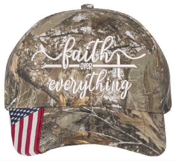 Faith over Everything Embroidered Adjustable Hat Typhoon Camo 112 Faith Jesus - Powercall Sirens LLC