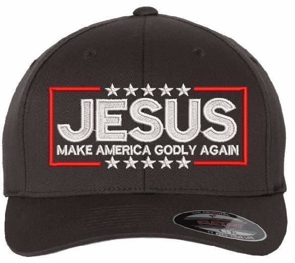 Jesus Make America Godly Again Flex Fit Embroidered Hat