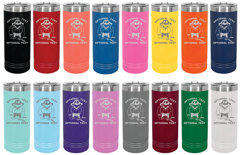 Customizable Bull Dog FD Engraved Skinny Tumbler or Water Bottle - Powercall Sirens LLC