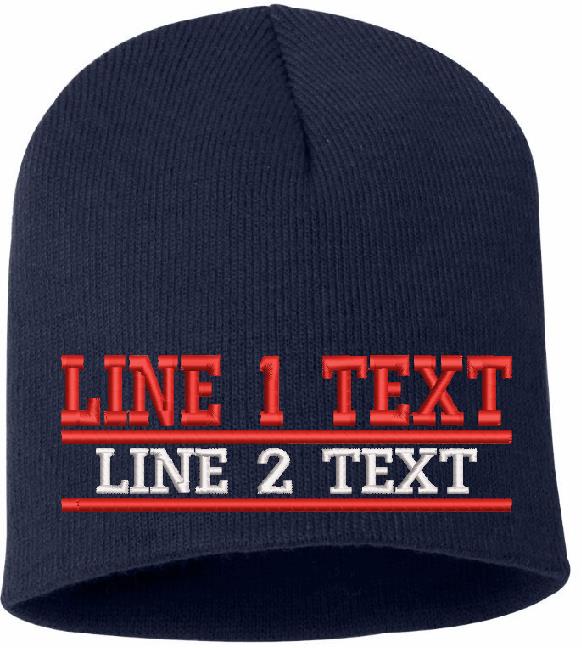 Dual Line Style Embroidered Winter Hat - Powercall Sirens LLC