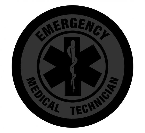 Emergency Medical Tech Blacklite Reflective Decal - Powercall Sirens LLC