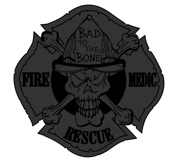 Fire Rescue Medic Blacklite Reflective Decal - Powercall Sirens LLC