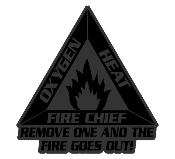 Fire Triangle Blacklite Reflective Decal - Powercall Sirens LLC