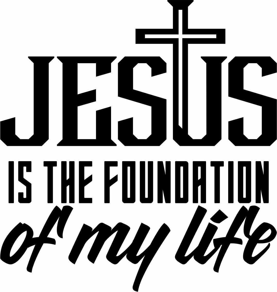 Jesus is the Foundation Window Decal