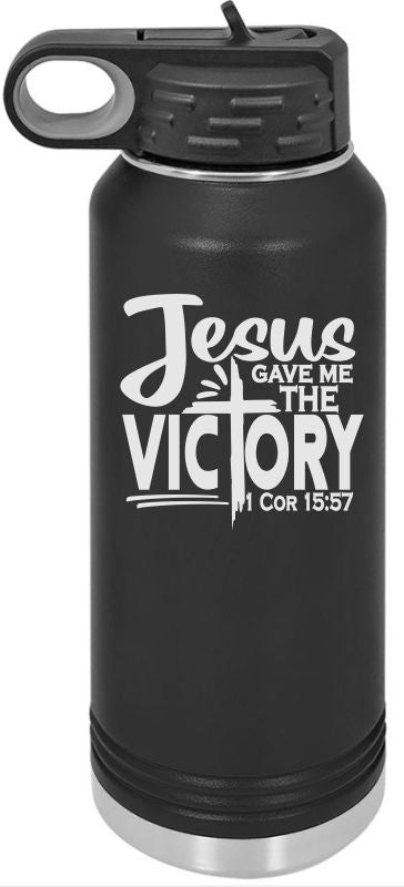 Jesus Gave me the Victory 32oz. Water Bottle