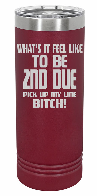 2nd Due Engraved Skinny Tumbler or Water Bottle - Powercall Sirens LLC