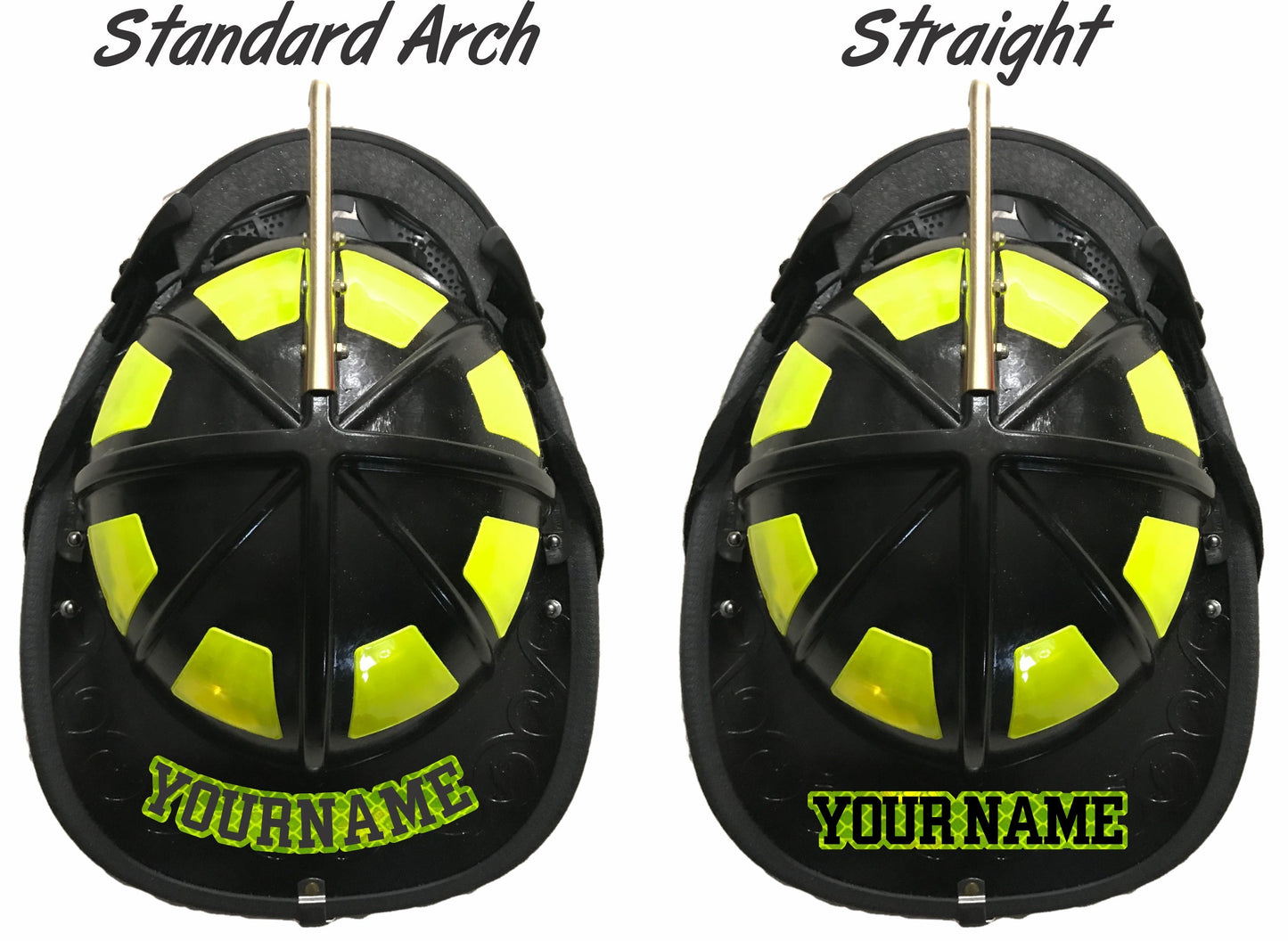 3M Retro Reflective Backing Yellow Helmet Name Decal