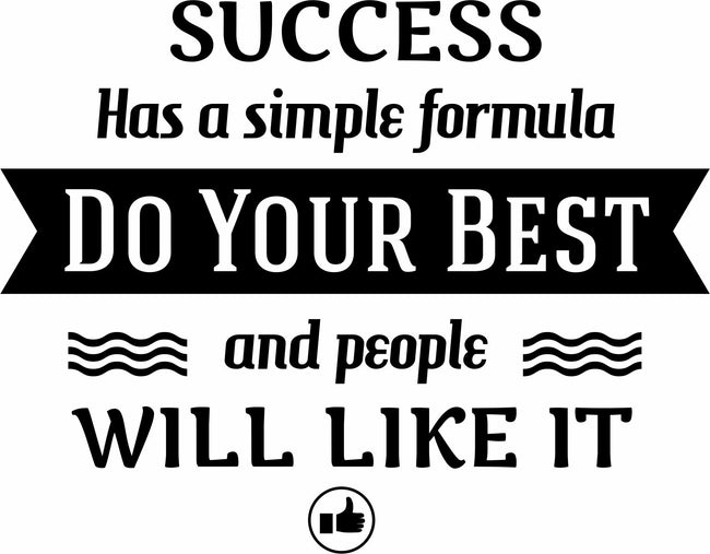 Success Simple Formula Decal