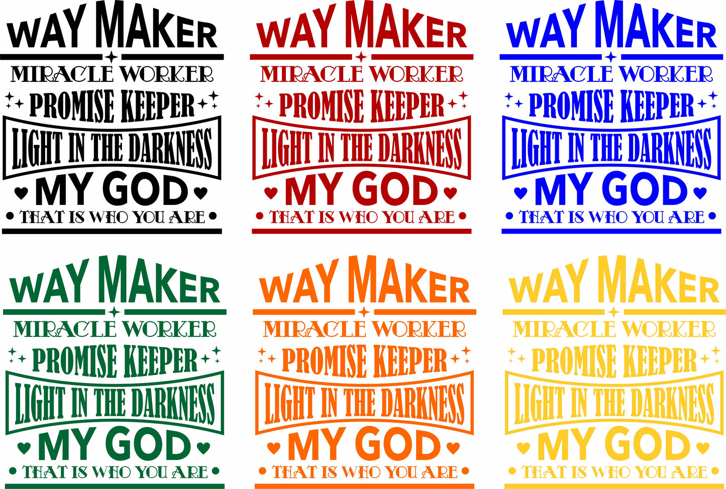 Waymaker Miracle Worker Decal