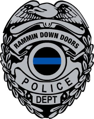 Rammin Doors Police Badge Decal