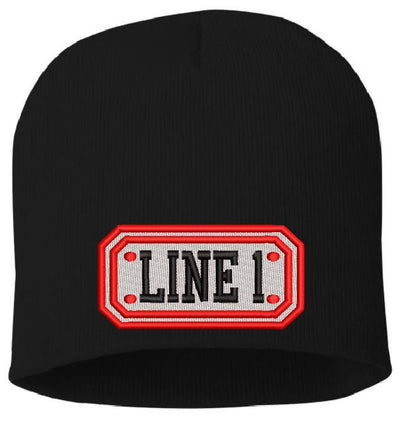 Rectangle Badge Embroidered Winter Hat - Powercall Sirens LLC