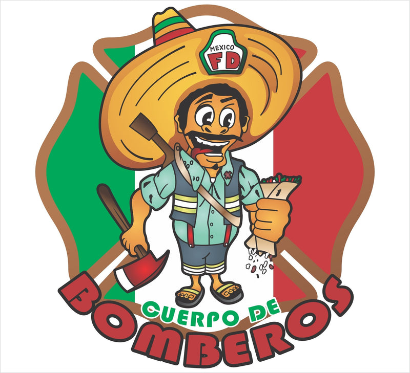 Bomberos Mexican Firefighter Decal - Powercall Sirens LLC