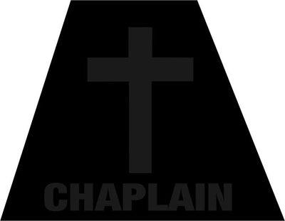 Chaplain Cross Blacklite Reflective Trapezoid - Powercall Sirens LLC
