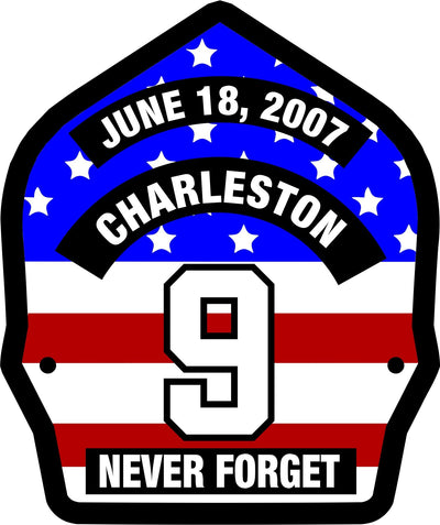Charleston C9 Powershield Memorial Sticker - Powercall Sirens LLC