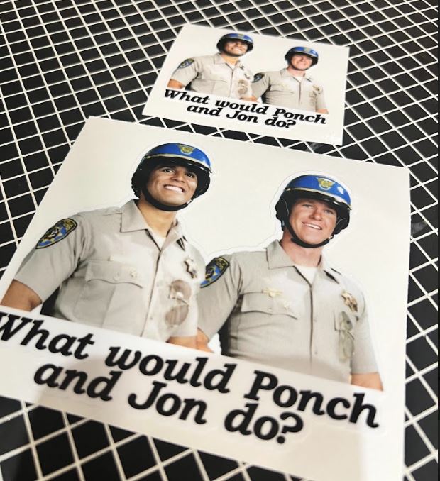 Firefighter Decals Stickers What would Ponch and Jon do Pair of Decals