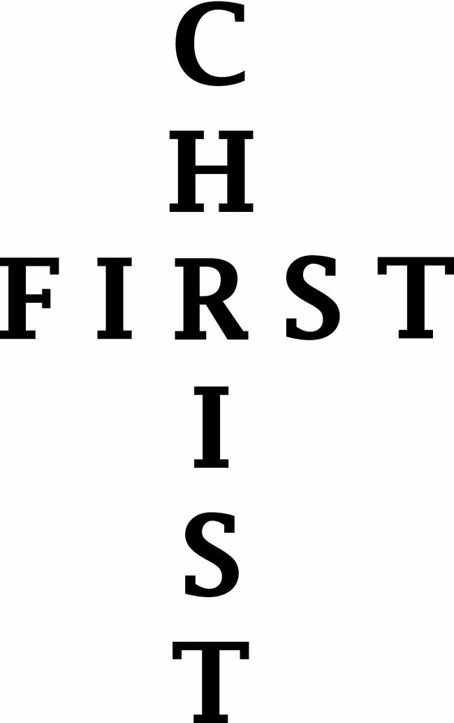 Christ First Window/Hardhat Decal