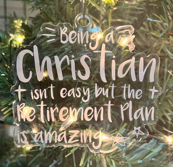 Christian Retirement Plan Religious Acrylic Ornament
