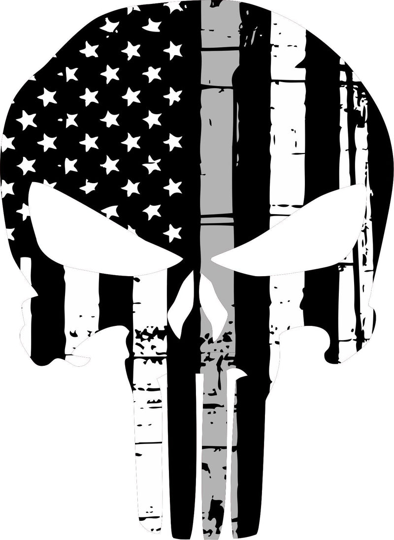 Corrections Officer Silver Line Punisher Decal - Powercall Sirens LLC