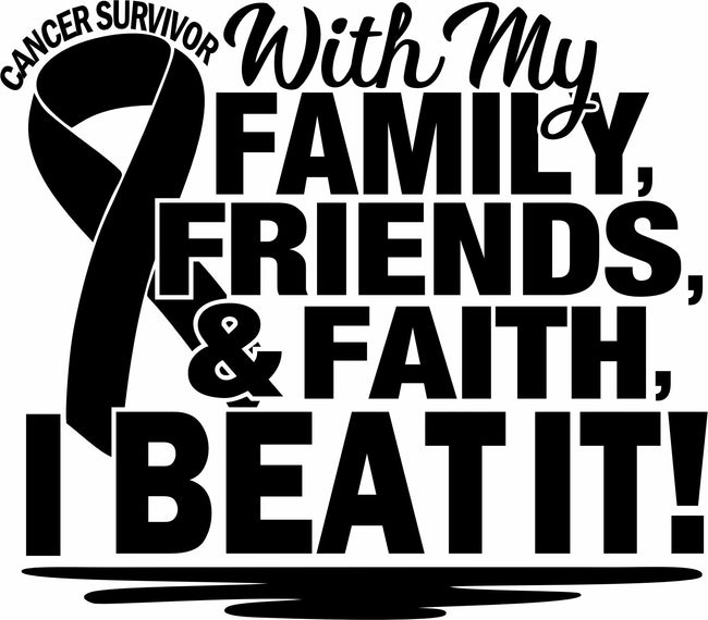 With my Family & Friends Beat Cancer Decal