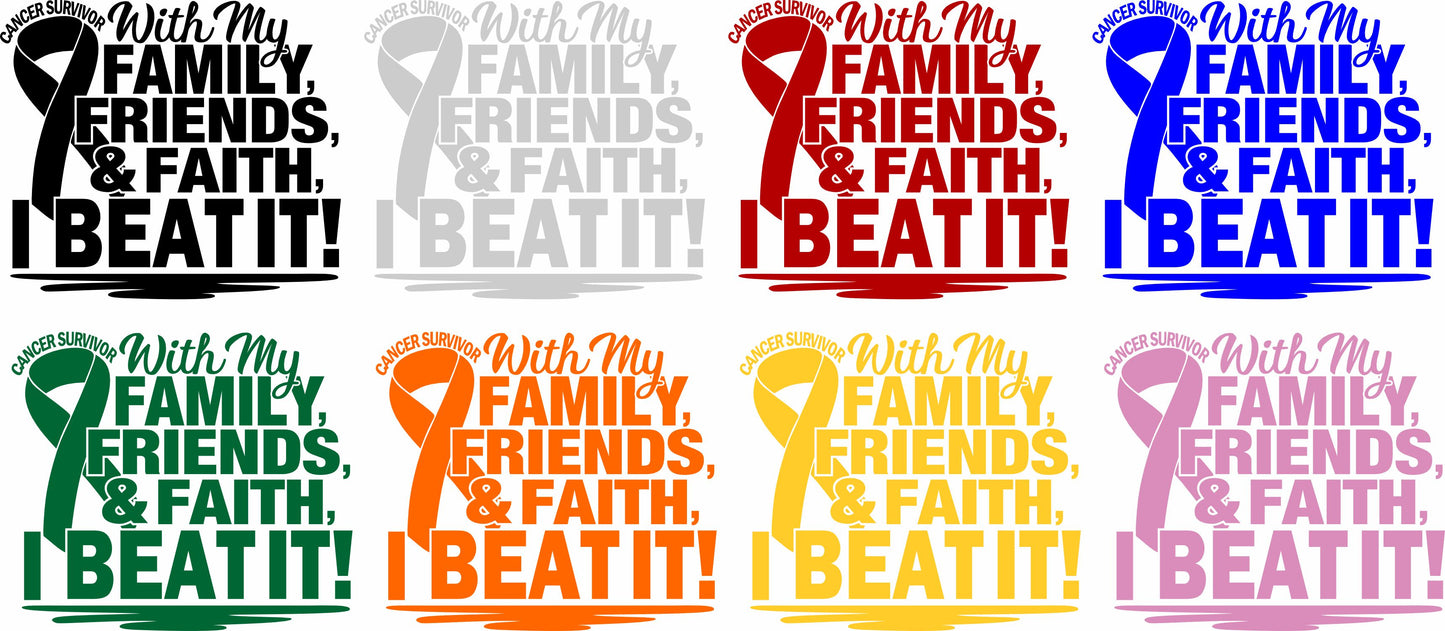 With my Family & Friends Beat Cancer Decal