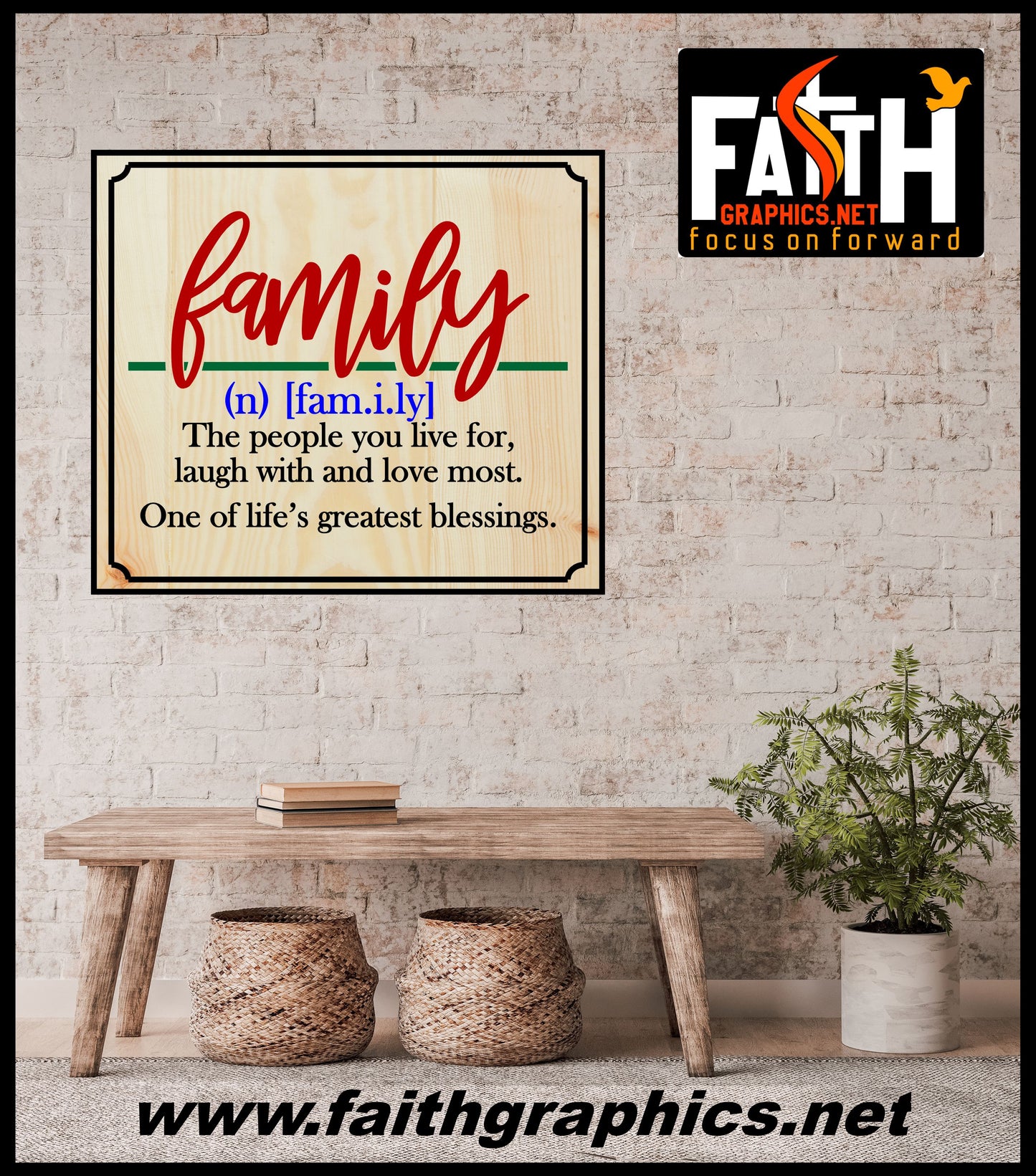 Family greatest blessings Engraved Wood Sign