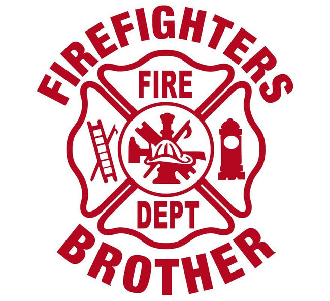 Firefighters Brother Maltese Cross Decal - Powercall Sirens LLC