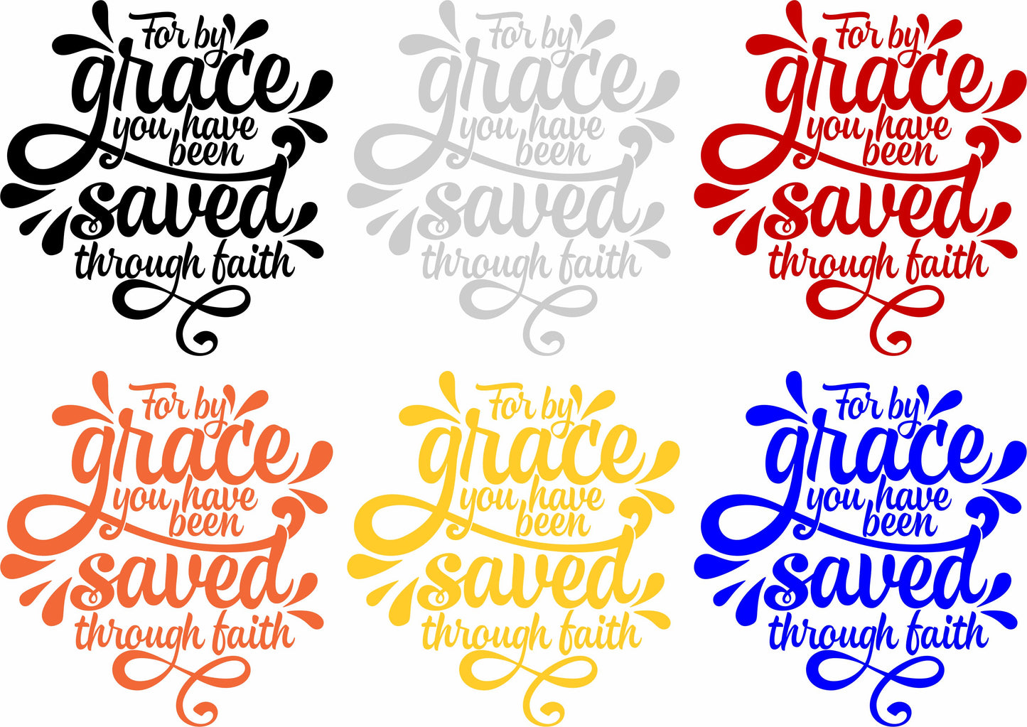 For by Grace you have been saved Window Decal