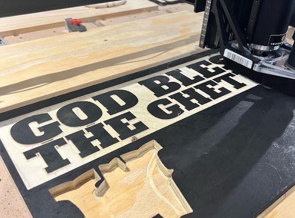 God Bless the Ghetto Engraved Wood Sign - Powercall Sirens LLC