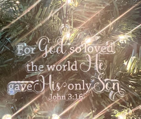 God So Loved The World Christ Acrylic Ornament