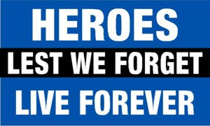 Heroes Live Forever Window Decal