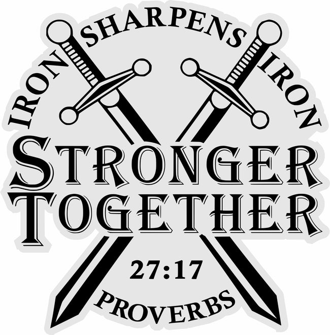 Iron Sharpens Iron Proverbs 27:17 Religious Decal