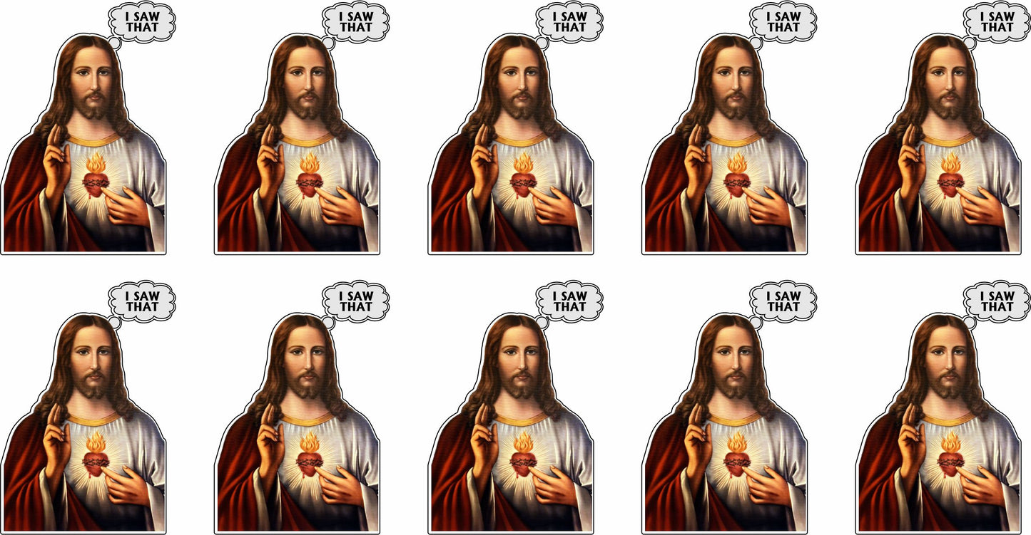 Jesus "I Saw That' 10 pack 2" Decals