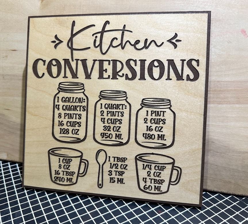 Kitchen Conversions Custom Engraved Wood Sign