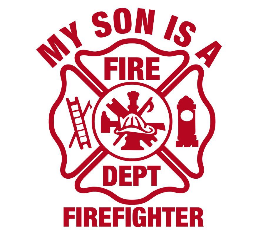 My Son Is A Firefighter Maltese Decal - Powercall Sirens LLC