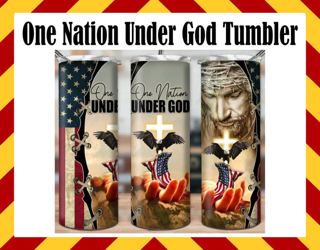 One Nation Under God Sublimated Tumbler