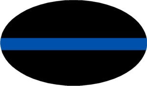 Oval Thin Blue Line Decal