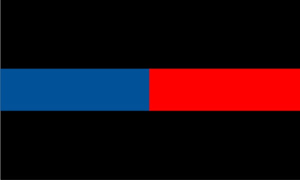 Thin Red/Blue Line Window Decal