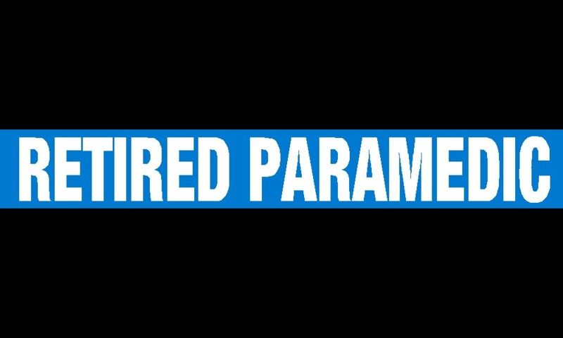 Retired Paramedic Thin Blue Line Decal - Powercall Sirens LLC