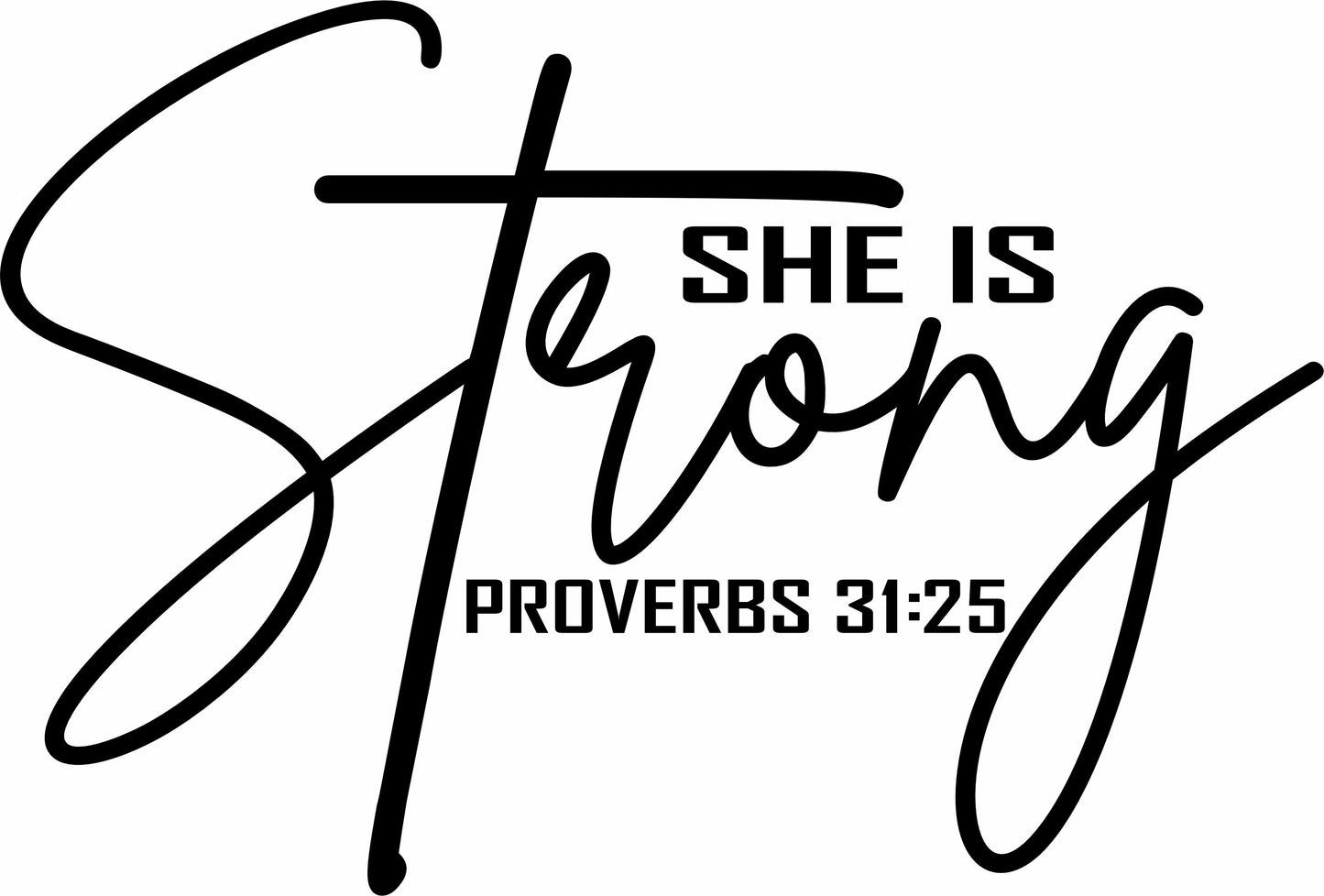 She is Strong Proverbs 31:25 Religious Decal